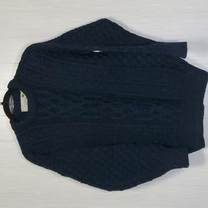 Vintage Country collection chunky grandpa Irleand crew neck green navy weater S